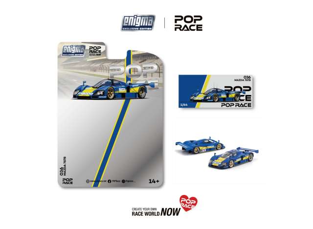 Pre-Order – Mazda 787B, racing blue/yellow 1:64 Pop Race Limited Model (PRE036) – ETA. January 2027