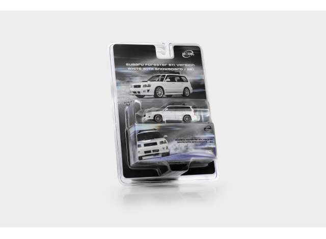 Pre-Order – Subaru Forester STI Version with snowboard, white 1:64 ModelModel Model (MM64-SG9-003) – ETA. March 2027