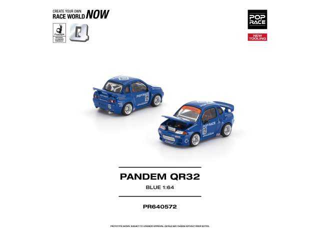 Pre-Order – Pandem QR32, blue 1:64 Pop Race Model (PR640572) – ETA. March 2027
