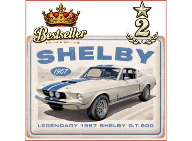 Metal Tac Signs 3D, Shelby 1967 GT 500 Tac Signs Model