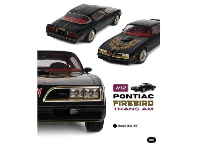 Pre-Order – 1978 Pontiac Firebird Trans AM, starlight black 1:12 OttOmobile Miniatures Model (OTG098) – ETA. May 2027