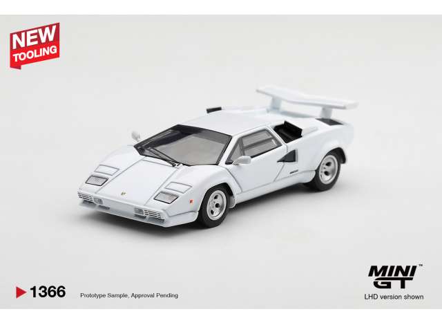 Pre-Order – 1982 Lamborghini Countach LP500S, bianco 1:64 Mini GT Model (MGT01366-BL) – ETA. April 2027