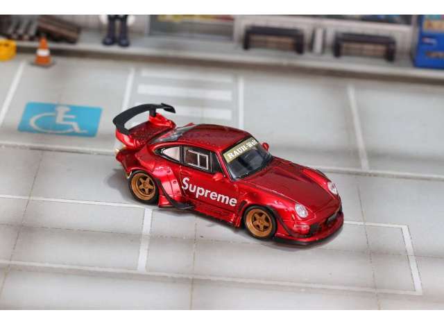 Pre-Order – 993 *Supreme* low tail, red 1:64 Street Weapon Model (STW315) – ETA. April 2027