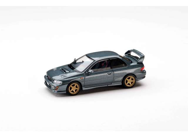 Pre-Order – Subaru Impreza PURE SPORTS COUPE WRX type R STi Version, cool gray metallic 1:64 Hobby Japan Model (HJ641079GGM) – ETA. June 2027