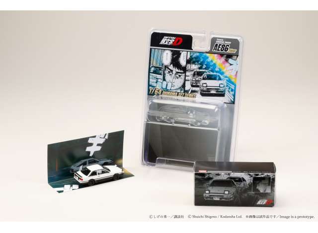 Pre-Order – Toyota Sprinter Trueno (AE86) 2door/Initial D Shinji Inui vs Takumi Fujiwara, white 1:64 Hobby Japan Model (HJDMD013) – ETA. June 2026