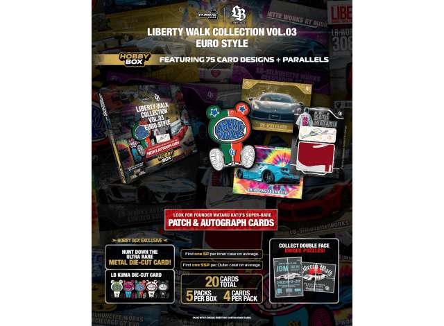 Pre-Order – Tarmac Cards Liberty Walk Collection Vol.03 Euro Style-Hobby Box 2027 1:0 Tarmac Works Model (TC-TC-LBC-H03) – ETA. May 2027