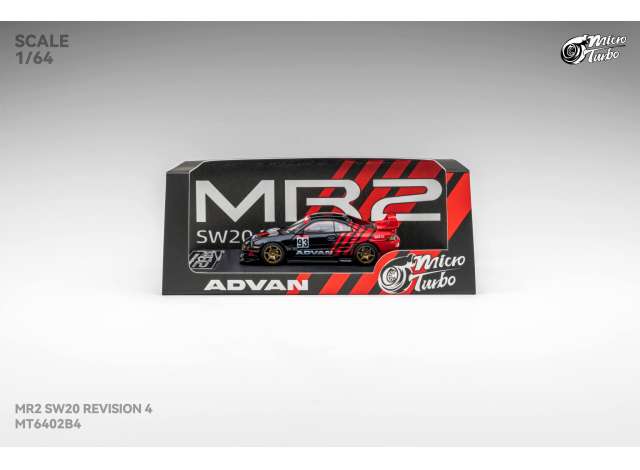 Custom MR2 *Advan*, black/red 1:64 Microturbo Model (MT6402B4) – ETA. March 2027