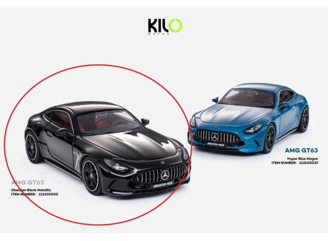 Mercedes-Benz AMG GT63, obsidian black metallic 1:64 KILOWorks Model (KLW113100050) – ETA. April 2027