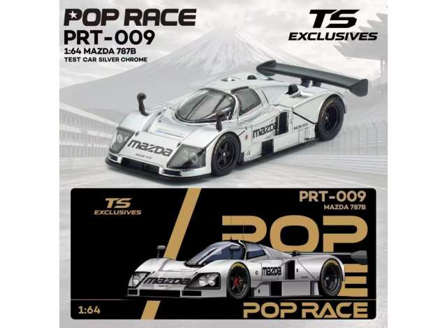 Pre-Order – Mazda 787B Test Car *POPRACE x TOKYO STATION*, silver chrome 1:64 Pop Race Model (PRT009) – ETA. September 2027