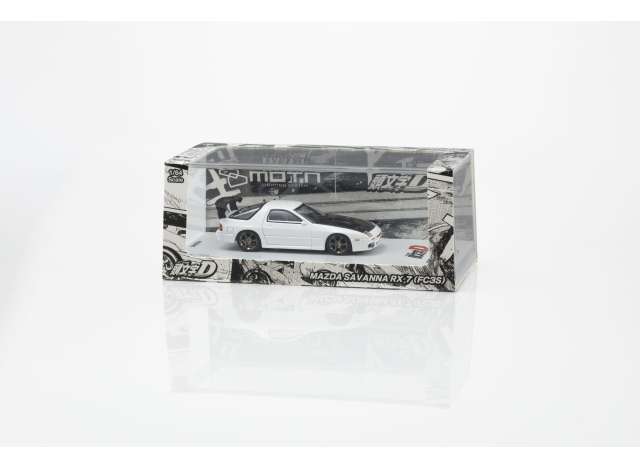 Pre-Order – 1995 Mazda Savanna RX-7 (FD) Initial D with led system, white/black 1:64 Kyosho Model (KYO07133LC) – ETA. May/June 2027
