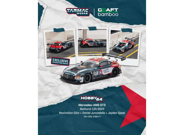 2024 Mercedes-Benz AMG GT GT3 #77 Maximilian Gotz Bathurst 12h, various 1:64 Tarmac Works Model (TC-T64-062-24BH77) – ETA. May/June 2027