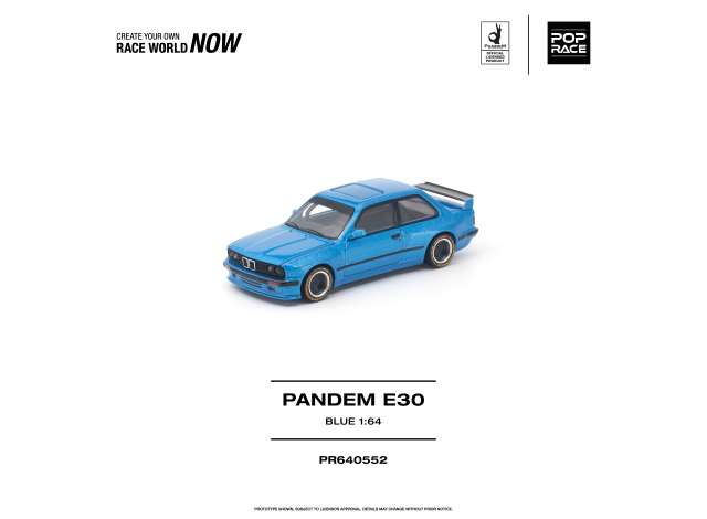 Pandem E30, blue 1:64 Pop Race Model (PR640552) – ETA. June/July 2027