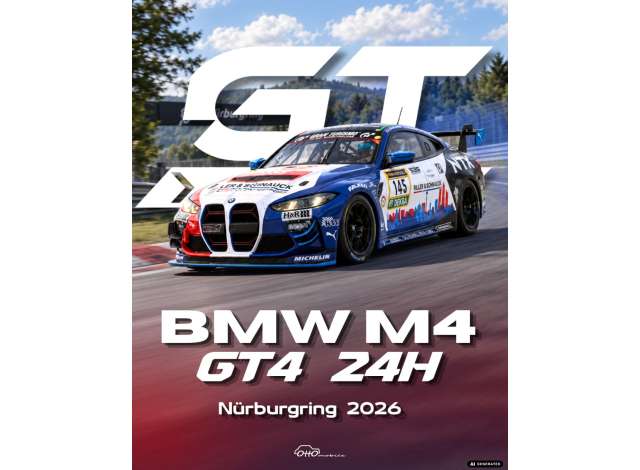 2026 BMW M4 GT4 24h Nurburgring *Resin series*, various 1:18 OttOmobile Miniatures Model (OT1427) – ETA. May/June 2027