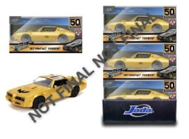 1977 Pontiac Firebird *Smokey and the Bandit*, gold 1:32 Jada Model (JADA9338049314SD0) – ETA. April/May 2027