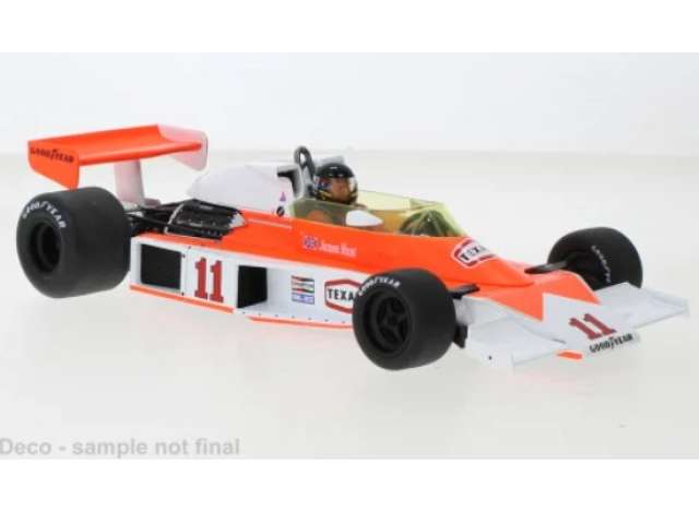 1976 McLaren M23 #11 J.Hunt Formel 1 Niederlande GP, white/orange 1:18 MCG Model (MCG18632F) – ETA. April/May 2027