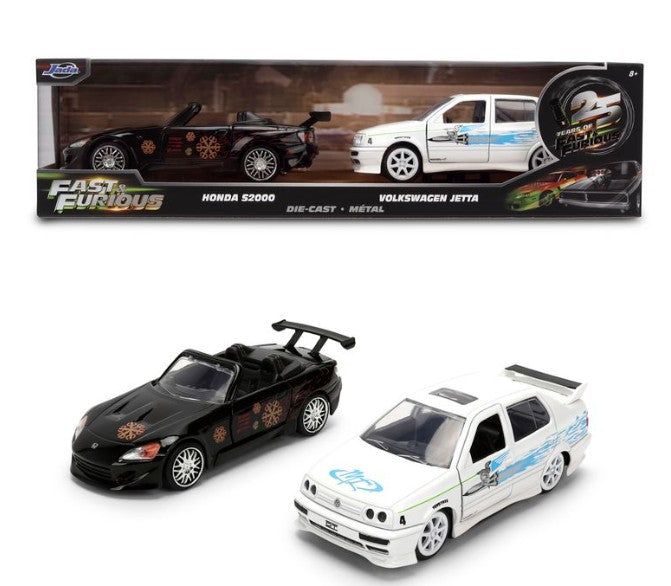 Fast and Furious Twin Pack - Jessicas VW Jetta and Johnnys Honda S2000 1:32 Jada Model (JAD38362) – ETA. February/March 2027