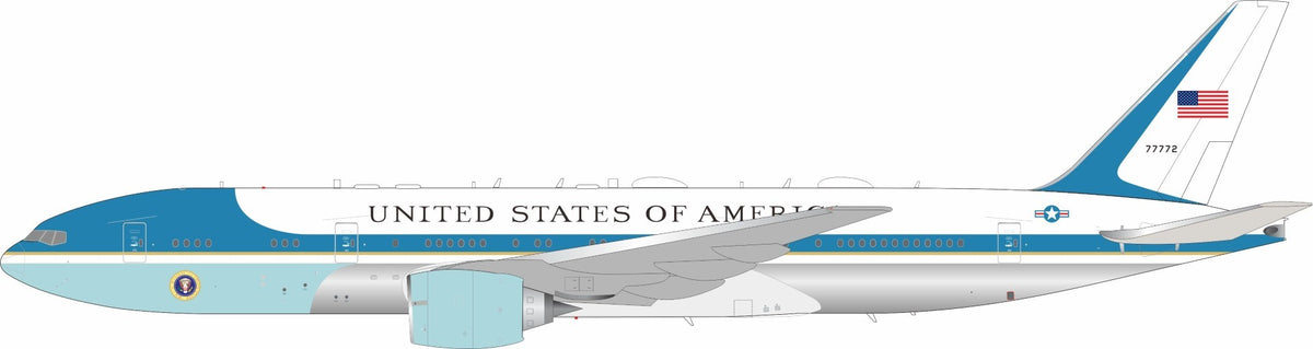 United States Air Force Boeing 777-200 with Stand 1:200 WB Models Model (WB772USAF772) – ETA. February/March 2027