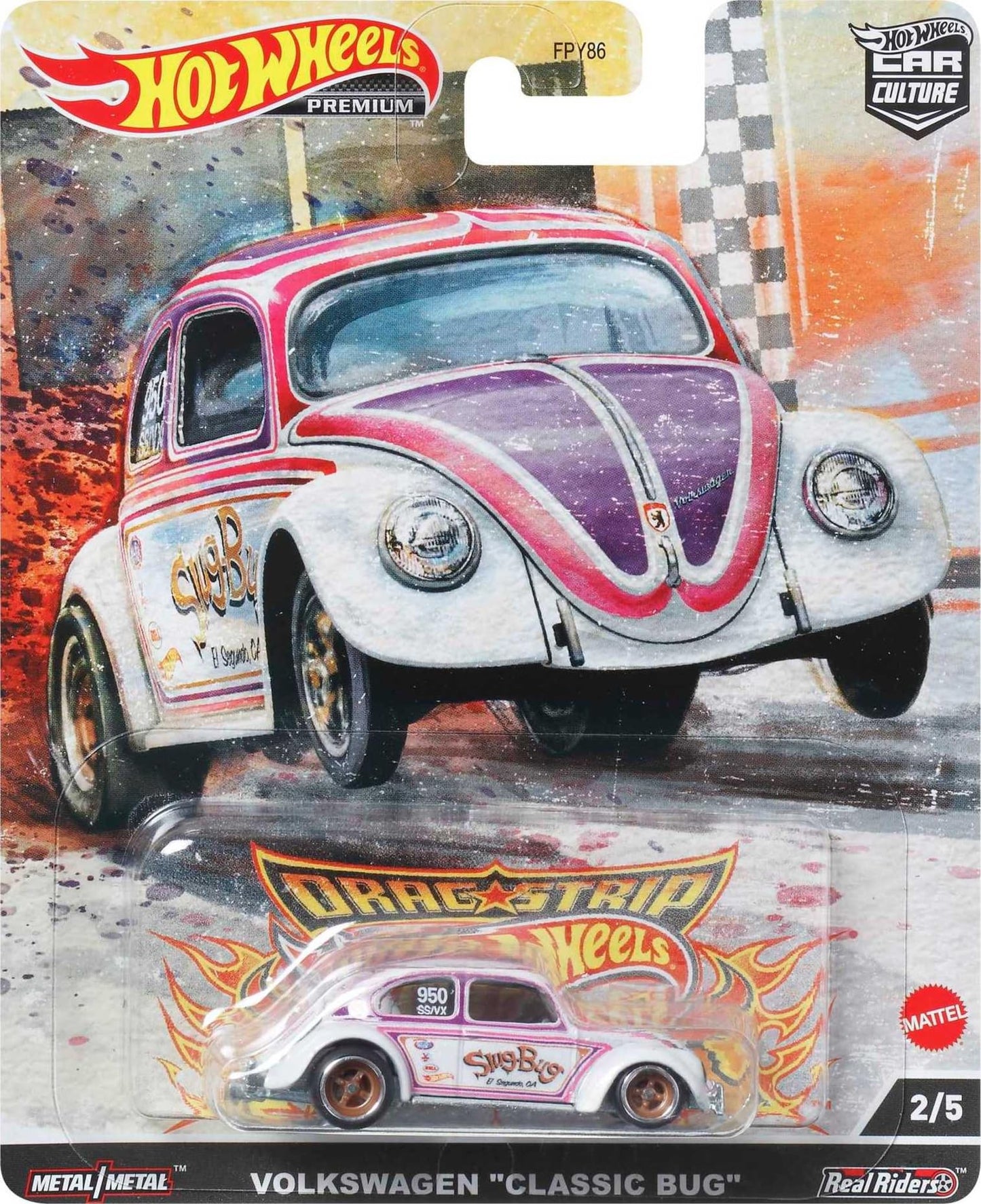 1:64 HOTWHEELS HCK23 DRAG STRIP DEMONS 2/5 VOLKSWAGEN CLASSIC BUG