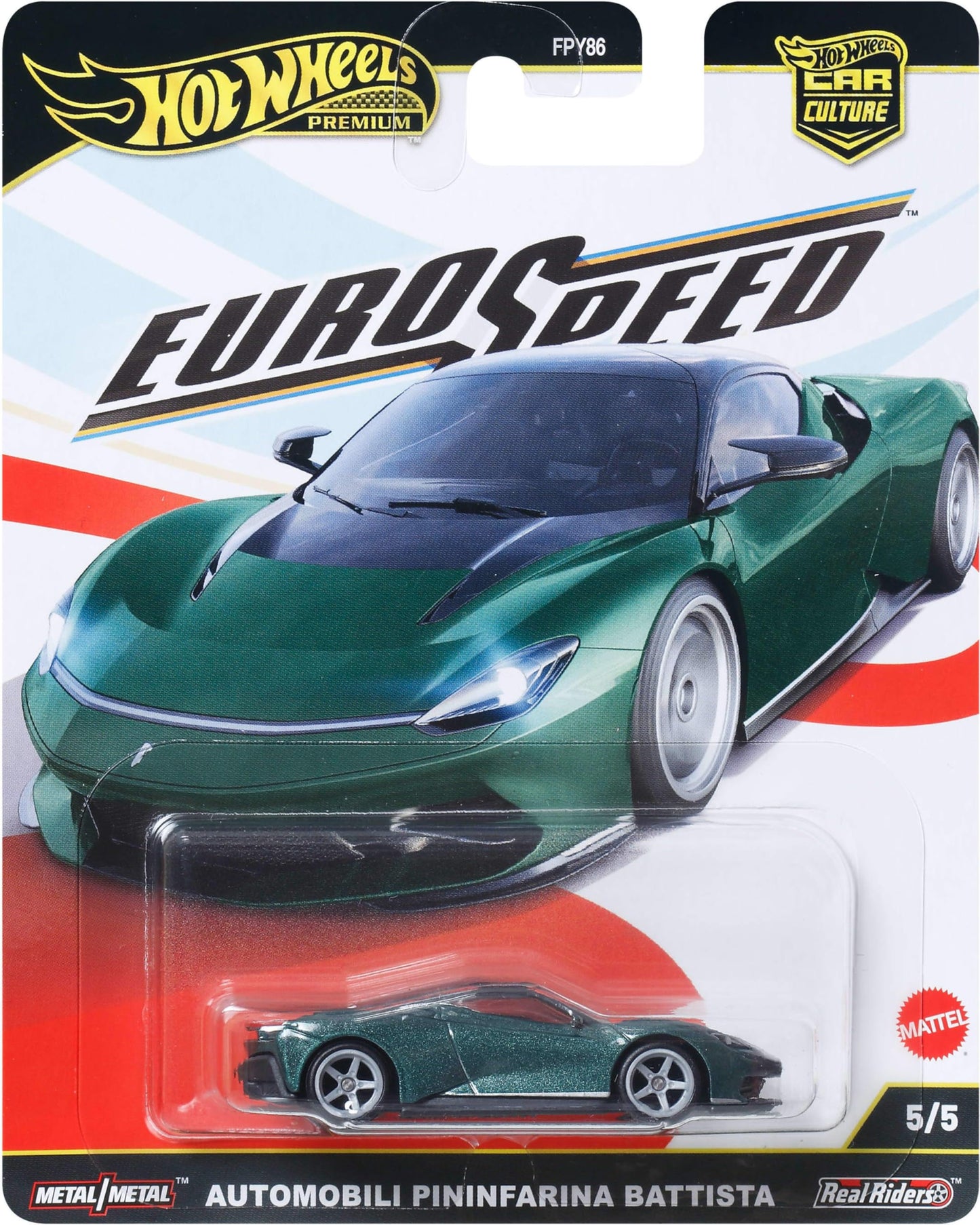 Automobili Pininfarina Battista Euro Speed 5/5 1:64 Hot Wheels Model Car (JBK77)