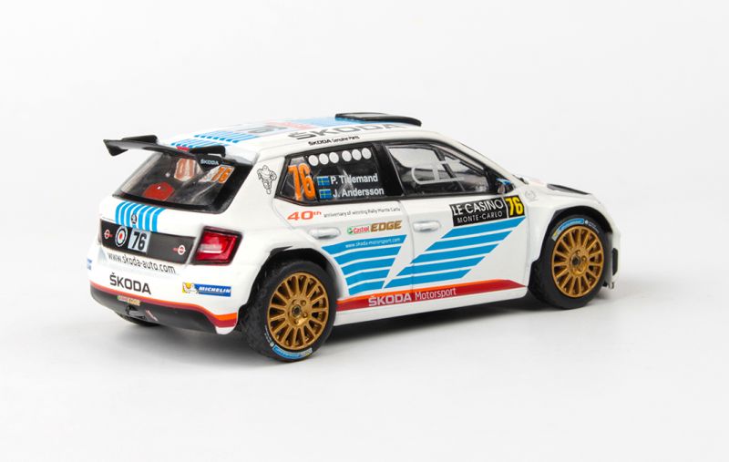 Available to Order – Skoda Fabia III R5 2015 Rallye Monte Carlo 2017 #76 Tidemand Andersson 1:43 (ABR 143X605TY)