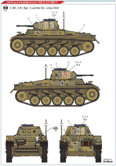 Available to Order – German Panzer II Ausf F 'North Africa' 1:35 (ACA 13535)