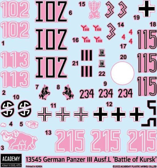 Available to Order – German Panzer III Ausf L 'Battle of Kursk' 1:35 (ACA 13545)