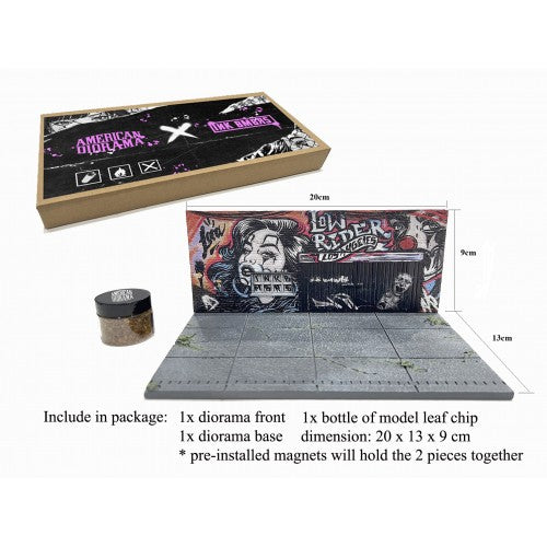 American Diorama Street Art Diorama – LA Lowrider 1:64 Scale Display Set (AD-2423)