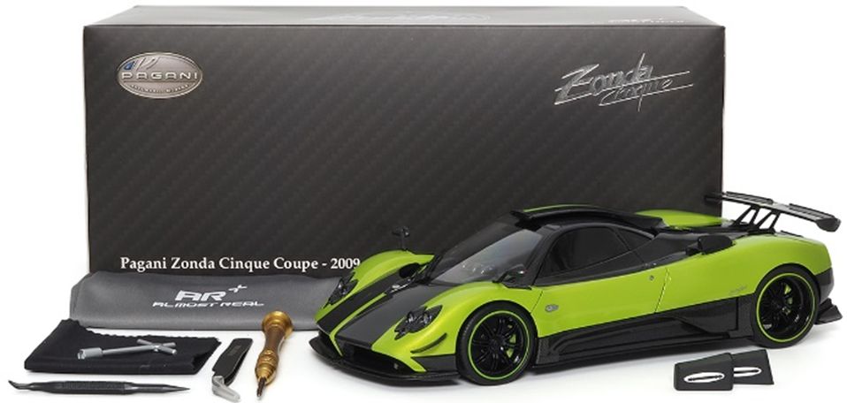 Available To Order – Pagani Zonda Cinque Coupe 2009 Verde Firenze (Green) 1:18 (ALM 850602001)
