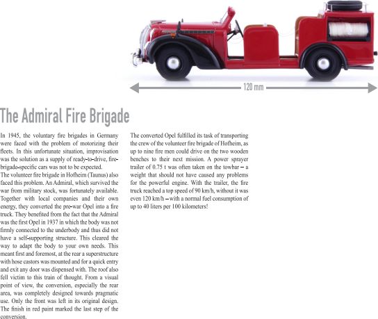 Available to Order – Opel Admiral Feuerwehr Red 1:43 (ATC 12016)