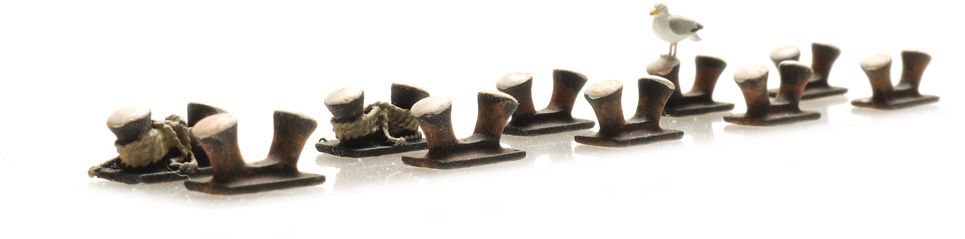Double Bitt Bollard Set (10x) 1:87 Ready-Made, Painted 1:87 – diecast model (view 2)