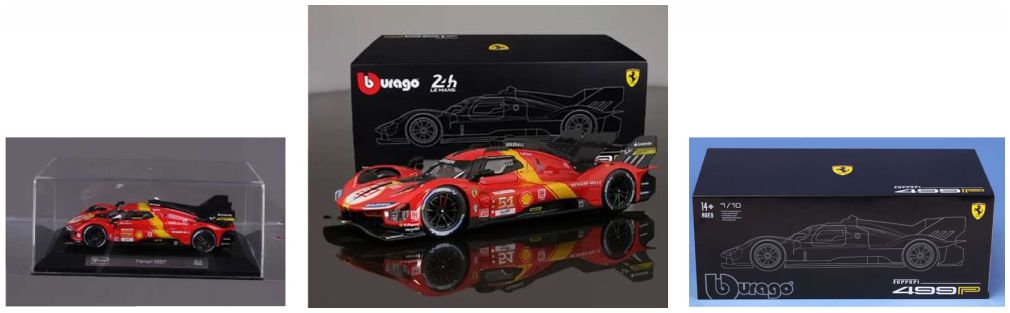 Available To Order – Ferrari 499P 24h Le Mans Hypercar 2024 Champion #50 Acrylic Case and Stand 1:18 (BUR 16312)