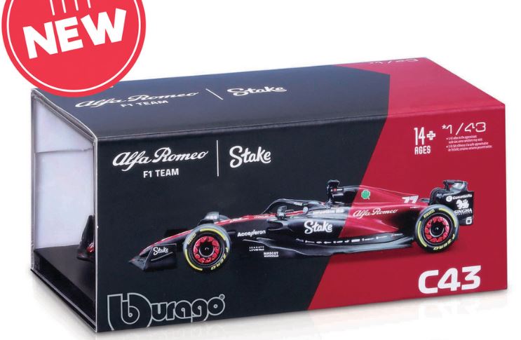 Available To Order – Alfa Romeo F1 Team Orlen C43 #24 Zhou Guanyu - W/Case + Figure 1:43 (BUR 38086G)