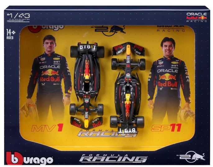 Available to Order – Oracle Red Bull Racing RB20 #1 Verstappen and #11 Sergio Perez 2024 2 Car Set 1:43 (BUR 38099)
