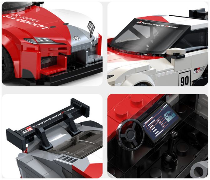 Toyota GR Supra GT4 Car Brick Builder (324 pcs) 1:24 Cada Model (view 3)