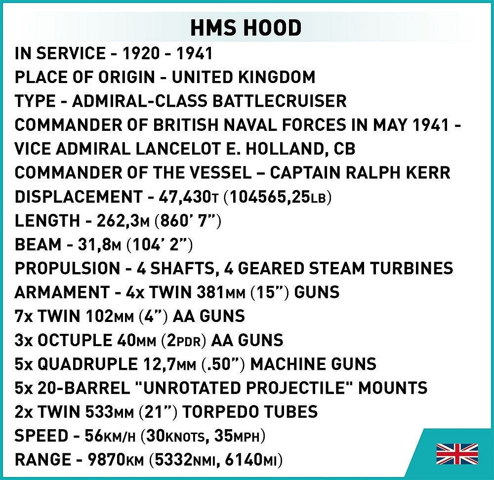 HMS Hood WWII (2613 pcs) Cobi Model (view 6)