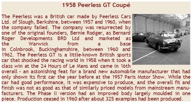 Available To Order – Peerless GT Coupe Green w/Disc Wheels 1958 1:43 Esval Model (ESV EMEU43007H)