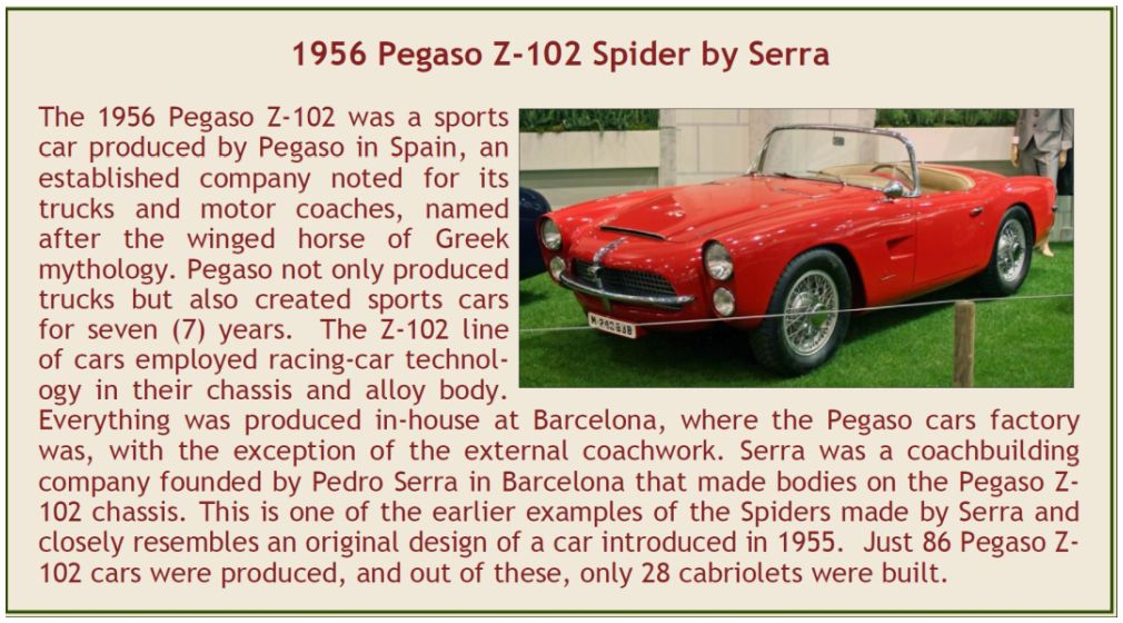 Pegaso Z-102 Spider by Serra Open Red 1956 1:43 – diecast model (view 3)