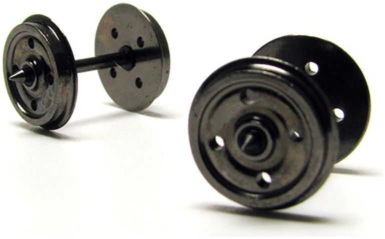 14.1mm Disc Wheels - 4 hole (Pack 10) 1:76 / H0 / 00 Hornby Model (view 2)