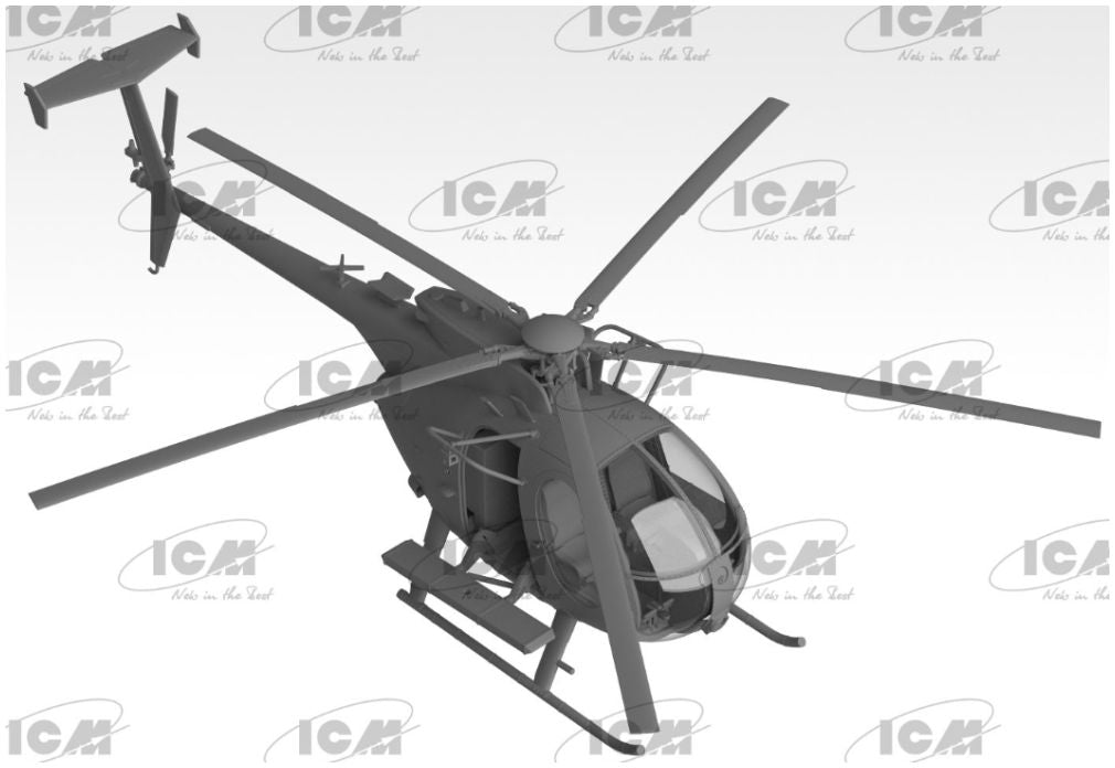 Available to Order – MH-6J Little Bird U.S. Special Forces Helicopter 1:48 ICM Plastic Kits Model (ICM 48369)