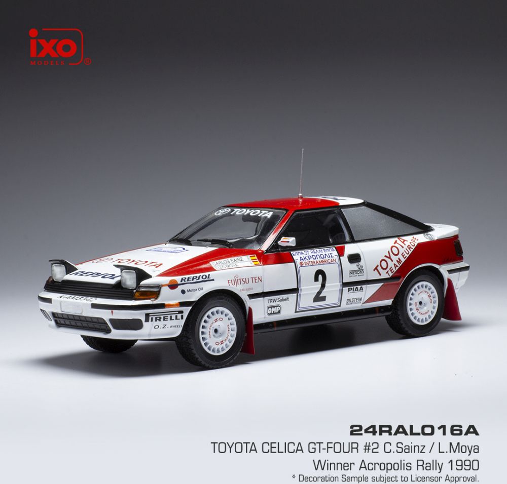 Available to Order – Toyota Celica GT-Four #2 Rallye Acropolis 1990 C.Sainz/L.Moya 1:24 (IXO 24RAL016A)
