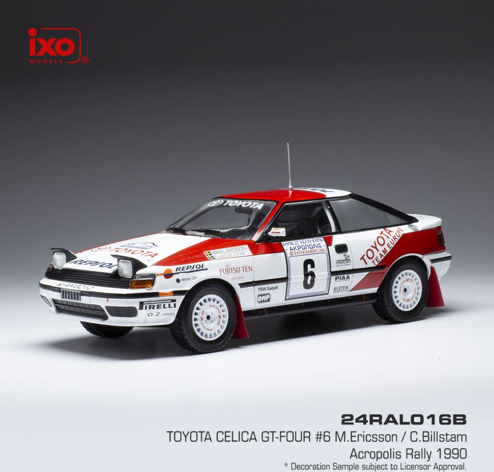 Available to Order – Toyota Celica GT-Four #6 Rallye Acropolis 1990 M.Ericsson/C.Billstam 1:24 (IXO 24RAL016B)