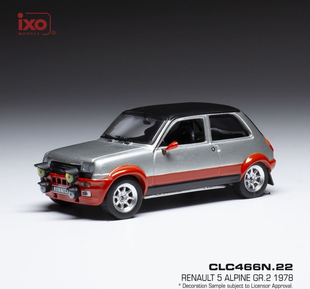 Available To Order – Renault 5 Alpine Gr. 2 Silver 1978 1:43 IXO Model (IXO CLC466)