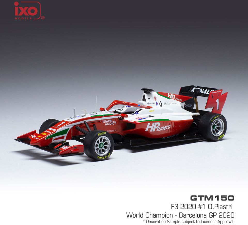 Available To Order – Dallara G319 #1 HP Tuners F3 GP Barcelona 2020 O.Piastri 1:43 IXO Model (IXO GTM150)
