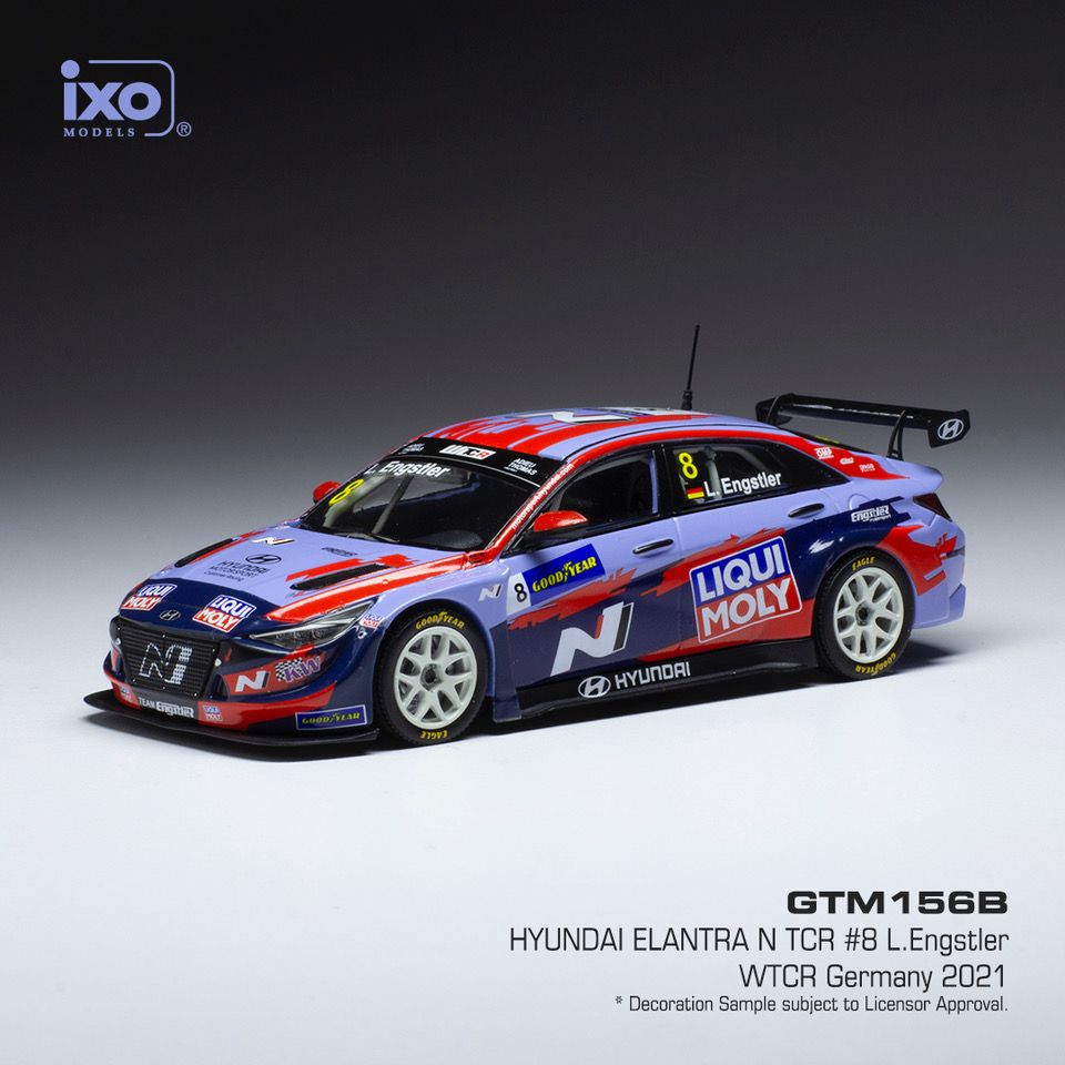 Available To Order – Hyundai Elantra N TCR #8 Engstler Hyundai Liqui Moly WTCR 2021 L.Engstler 1:43 IXO Model (IXO GTM156B)