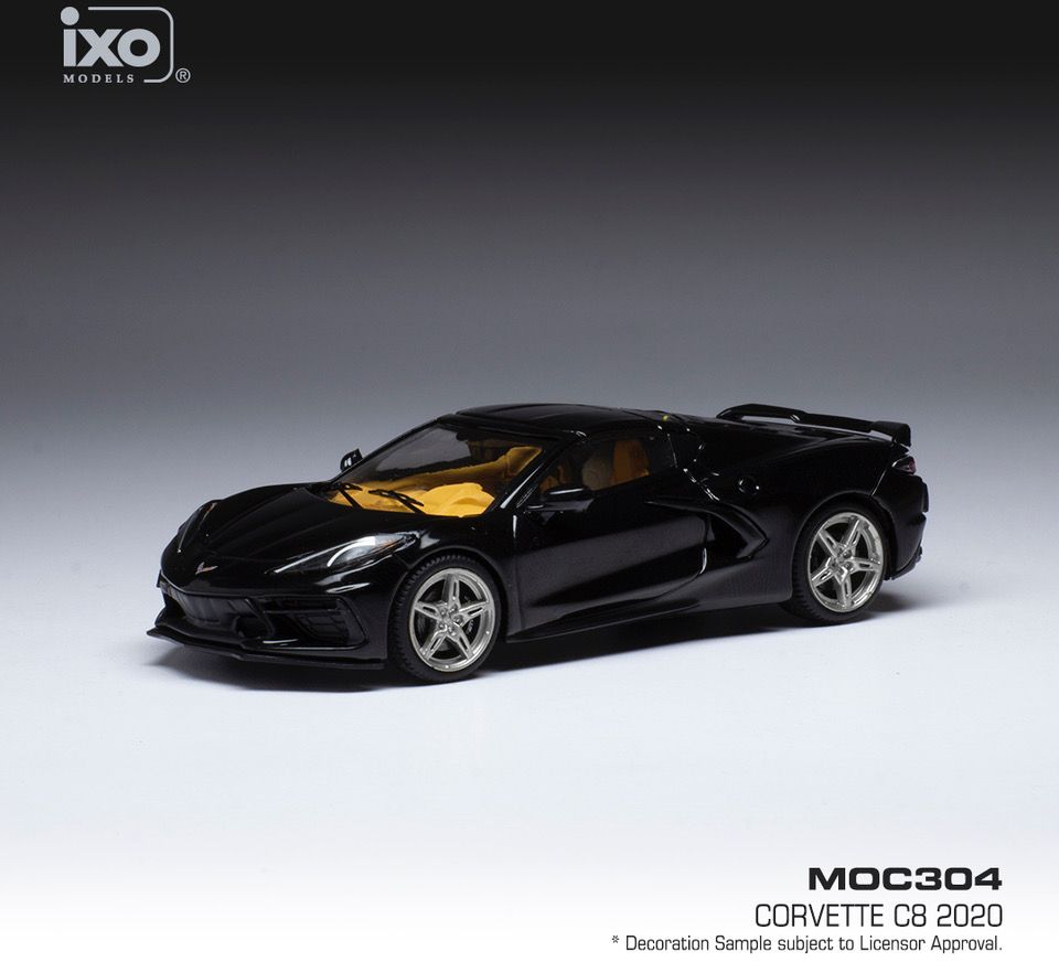 Available To Order – Chevrolet Corvette C8 Black 2020 1:43 IXO Model (IXO MOC304)