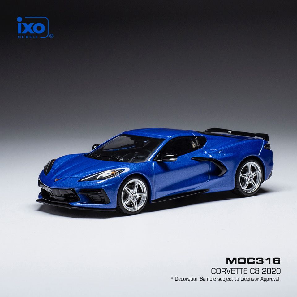 Available To Order – Chevrolet Corvette (C8) Stingray Metallic Blue 2020 1:43 IXO Model (IXO MOC316)