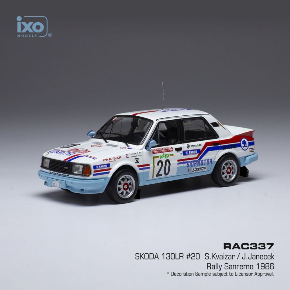 Available To Order – Skoda 130 LR #20 Rallye Sanremo 1986 S.Kvaizar/J.Janecek 1:43 IXO Model (IXO RAC337)
