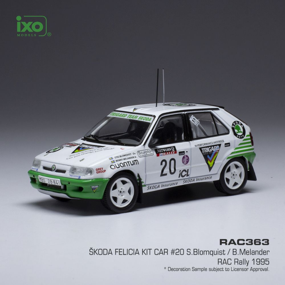 Available To Order – Skoda Felicia Kit Car #20 RAC Rally 1995 S.Blomqvist/B.Melander 1:43 IXO Model (IXO RAC363)