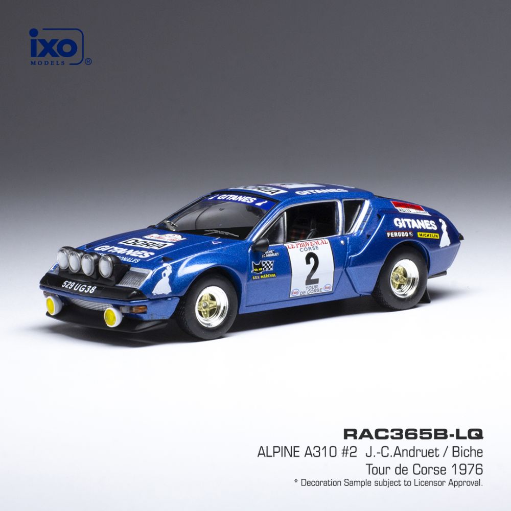 Available To Order – Alpine A310 #2 Gitanes Tour de Corse 1976 J-C.Andruet/Biche 1:43 IXO Model (IXO RAC365B)