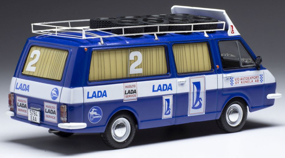 Available To Order – RAF 2203 Talbot Sport Rally Service 1000 Lakes 1984 Assist w/Roof Rack and Wheels 1:43 IXO Model (IXO RAC373X)